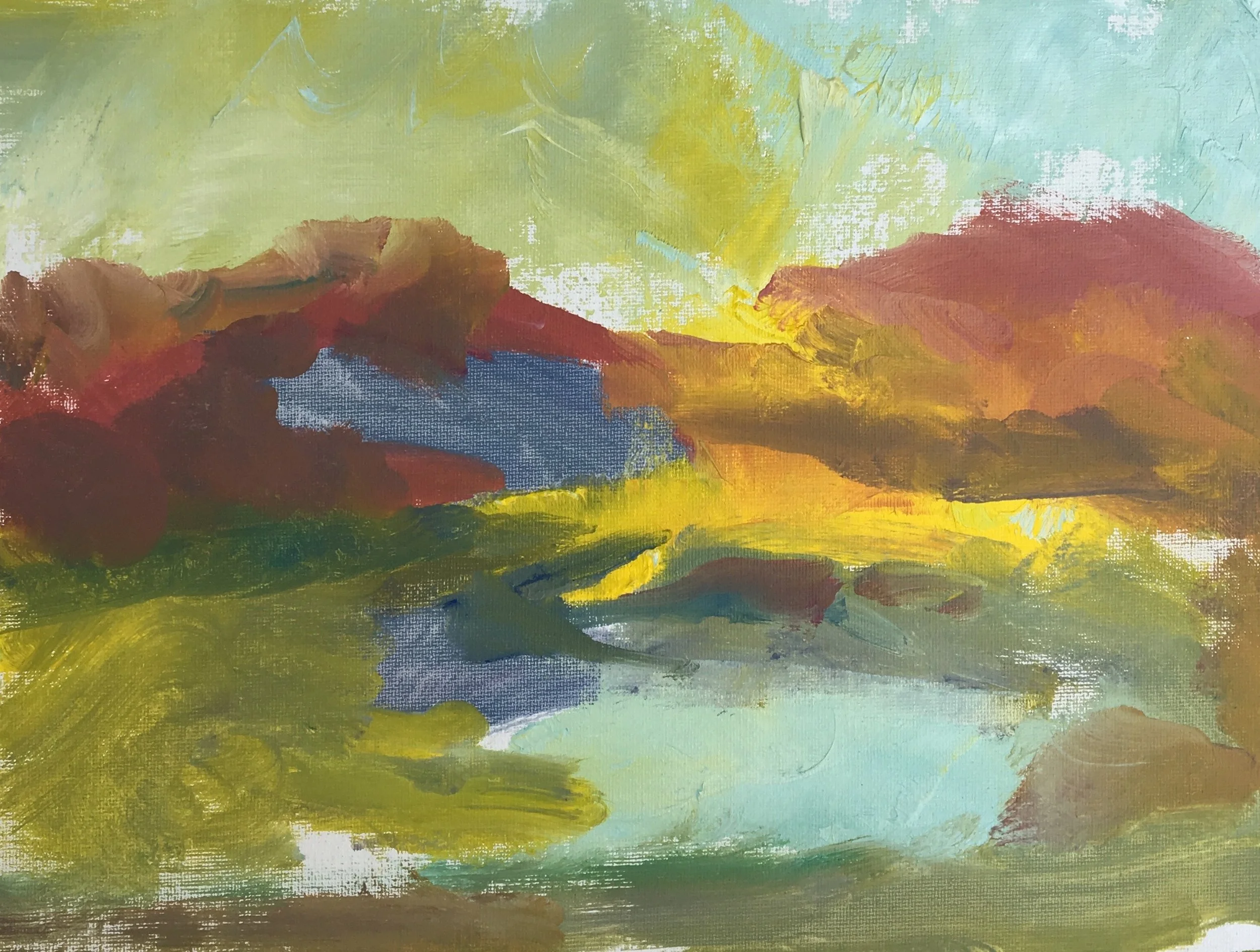 Provincetown Moors Afternoon 9”x12” Oil on Canvas 26 July 2019. *Sold, currently in private collection