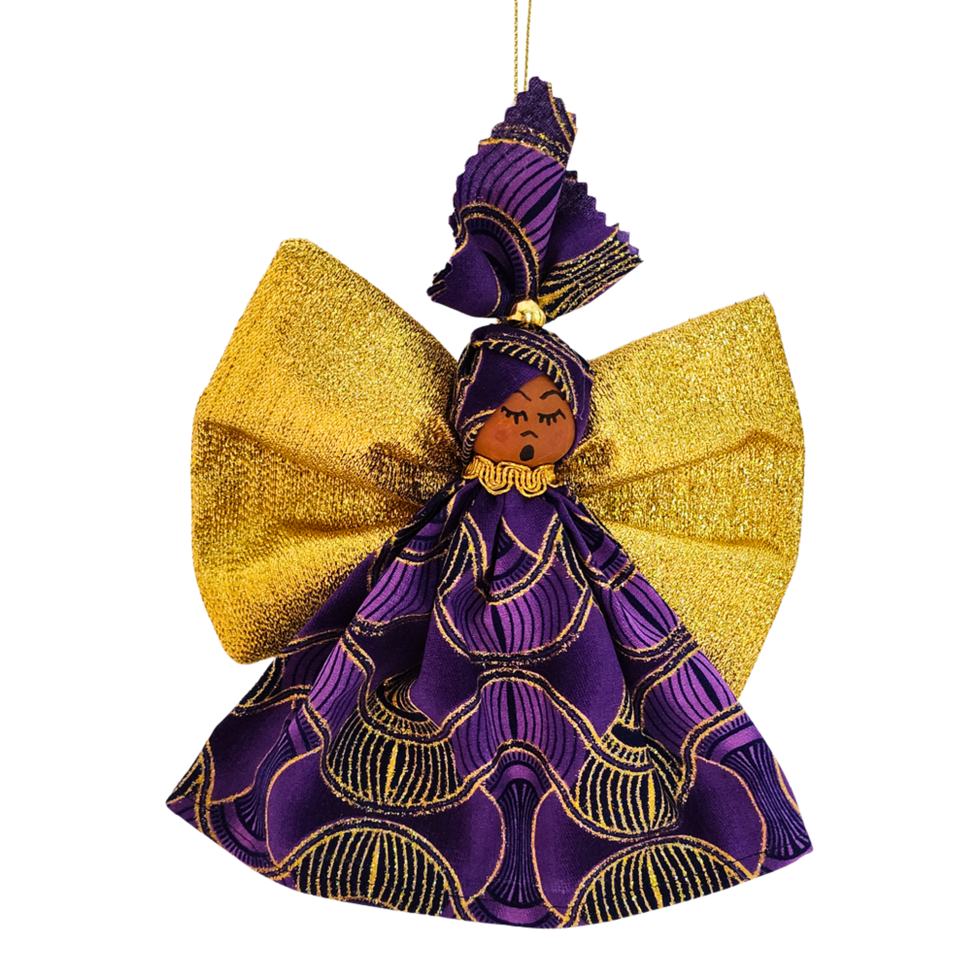 African American Angel Ornament - 866