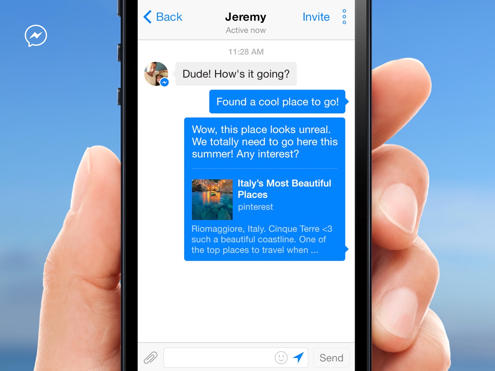 Facebook Messenger: Attachment Sharing