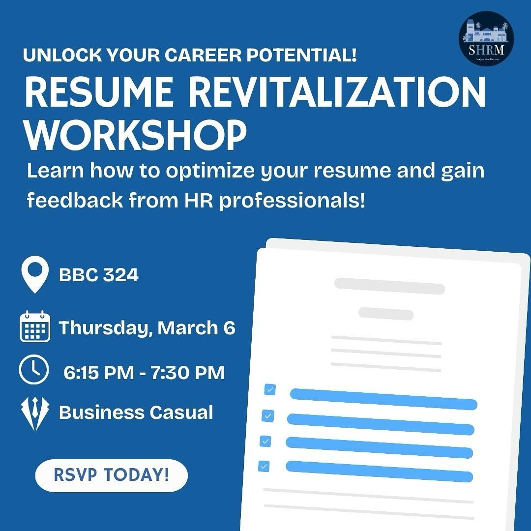Stuck in a rut with your resume? Join our interactive workshop to elevate your job search and propel your career!

Learn from experienced HR professionals:
- Optimize your Resume with Keywords
- Craft a Compelling Narrative 📝
- Gain Professional Fee