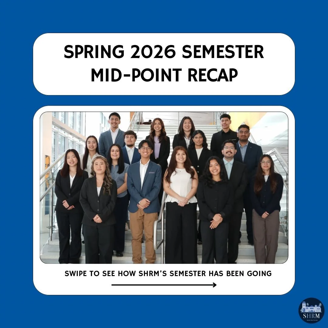 We&rsquo;re halfway there, SHRMILY!💙

We&rsquo;re so proud of all the hard work, growth, and dedication you&rsquo;ve shown so far this semester!!
Enjoy your Spring Break, you&rsquo;ve earned it!☀️

We can&rsquo;t wait for what the rest of the semest