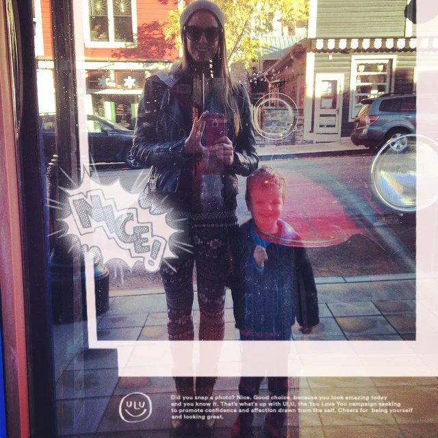 U LOOK GR8: selfie window installations โDid you snap a photo? Nice. Good choice, because you look amazing today and you know it. Thatโs whatโs up with ULU, the You Love You campaign seeking to promote confidence and affection drawn from the self. Cheers for being yourself and looking great.โ