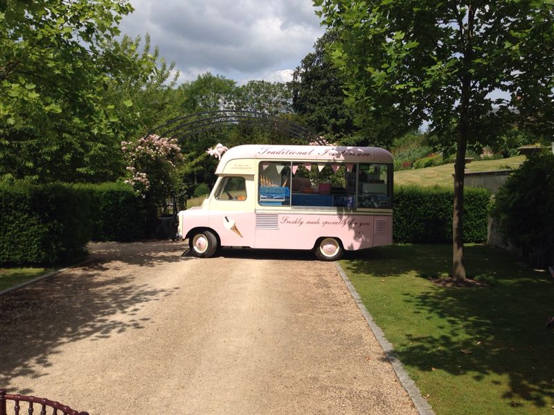 Belle - our vintage ice cream van at a wedding