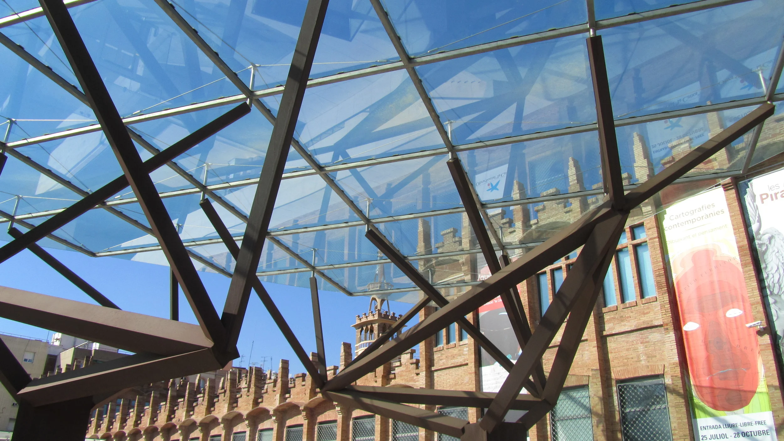 Glass vs. Brick. Modern vs. Old. Barcelona.