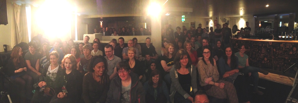 A packed out Voodoo Rooms at the Edinburgh Fringe Festival 2014.