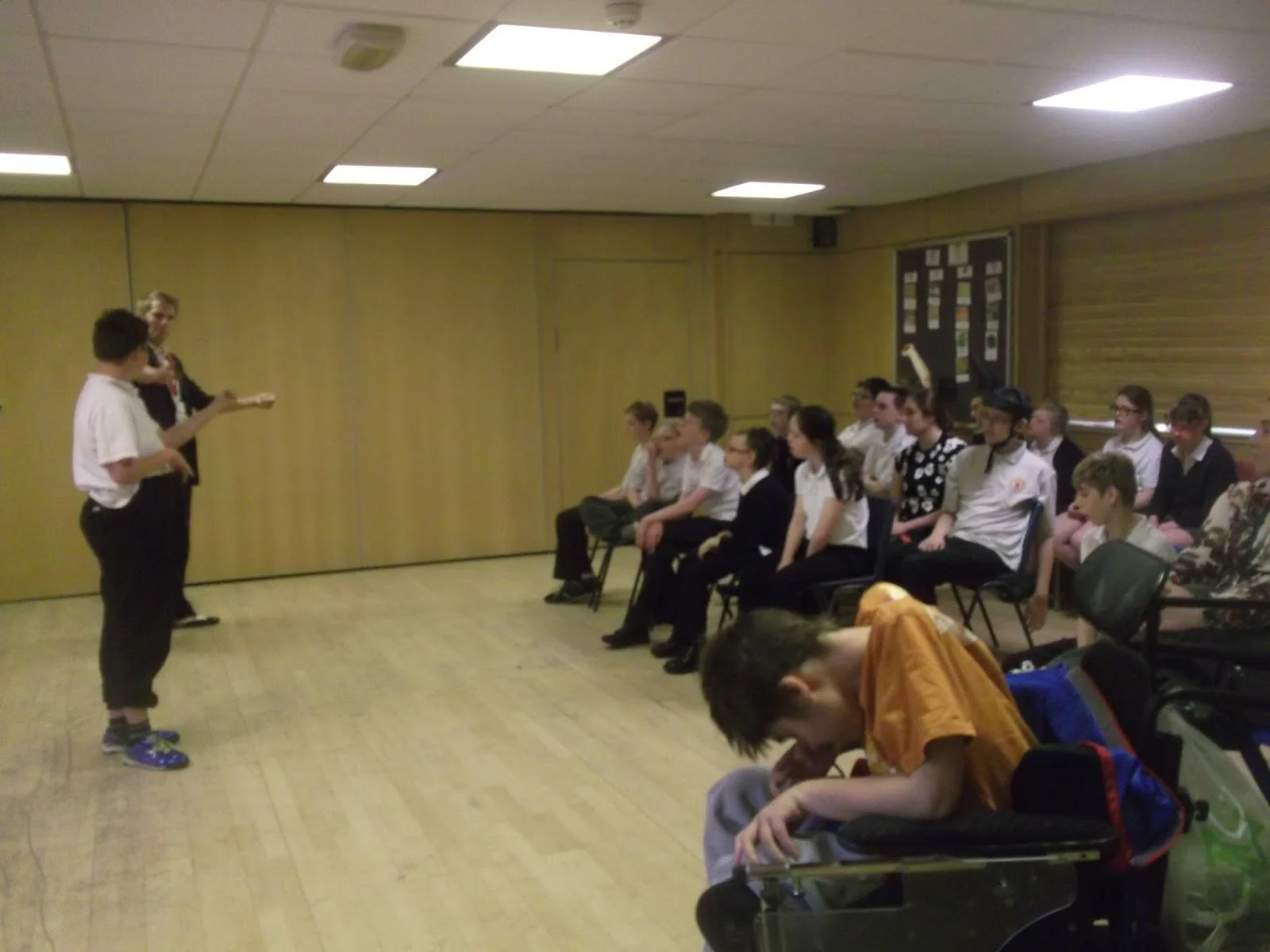 Performing for Portland Academy special needs school