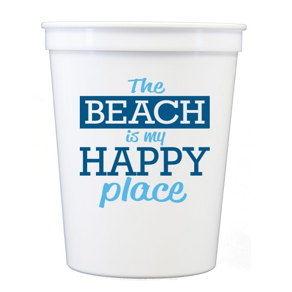 Beach Happy Place Stadium Cups