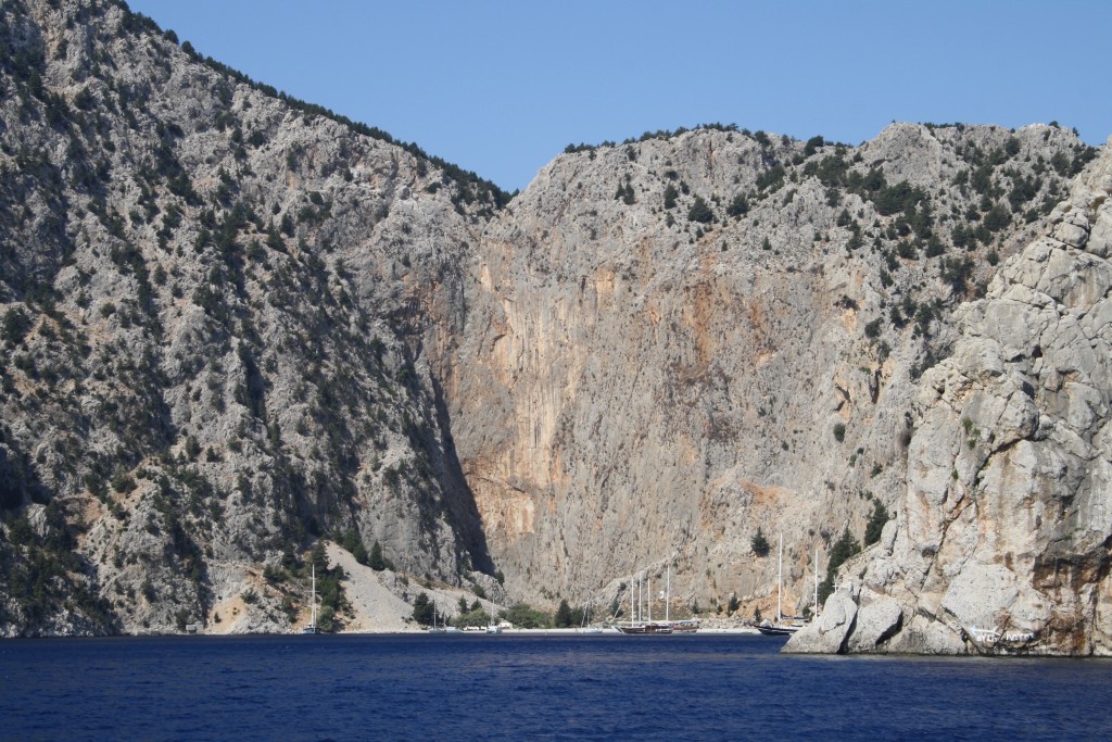 Sheer cliffs at Agios Giorgios