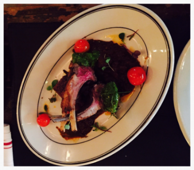 Lamb with Mole Sauce and Coriander Chutney