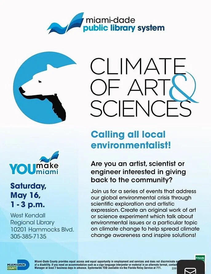  MDPLS Flyer with Climate of Art &amp; Sciences Logo   (Pre-Quarantine of 2020) 