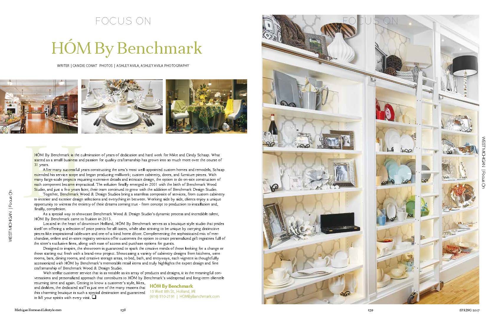 HÓM By Benchmark Featured in Michigan Home & Lifestyle Magazine ...