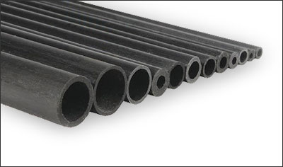 Carbon Fiber Round Tube 3mm x 2mm x 400mm Carbon Fiber Pultrusion Tubing 