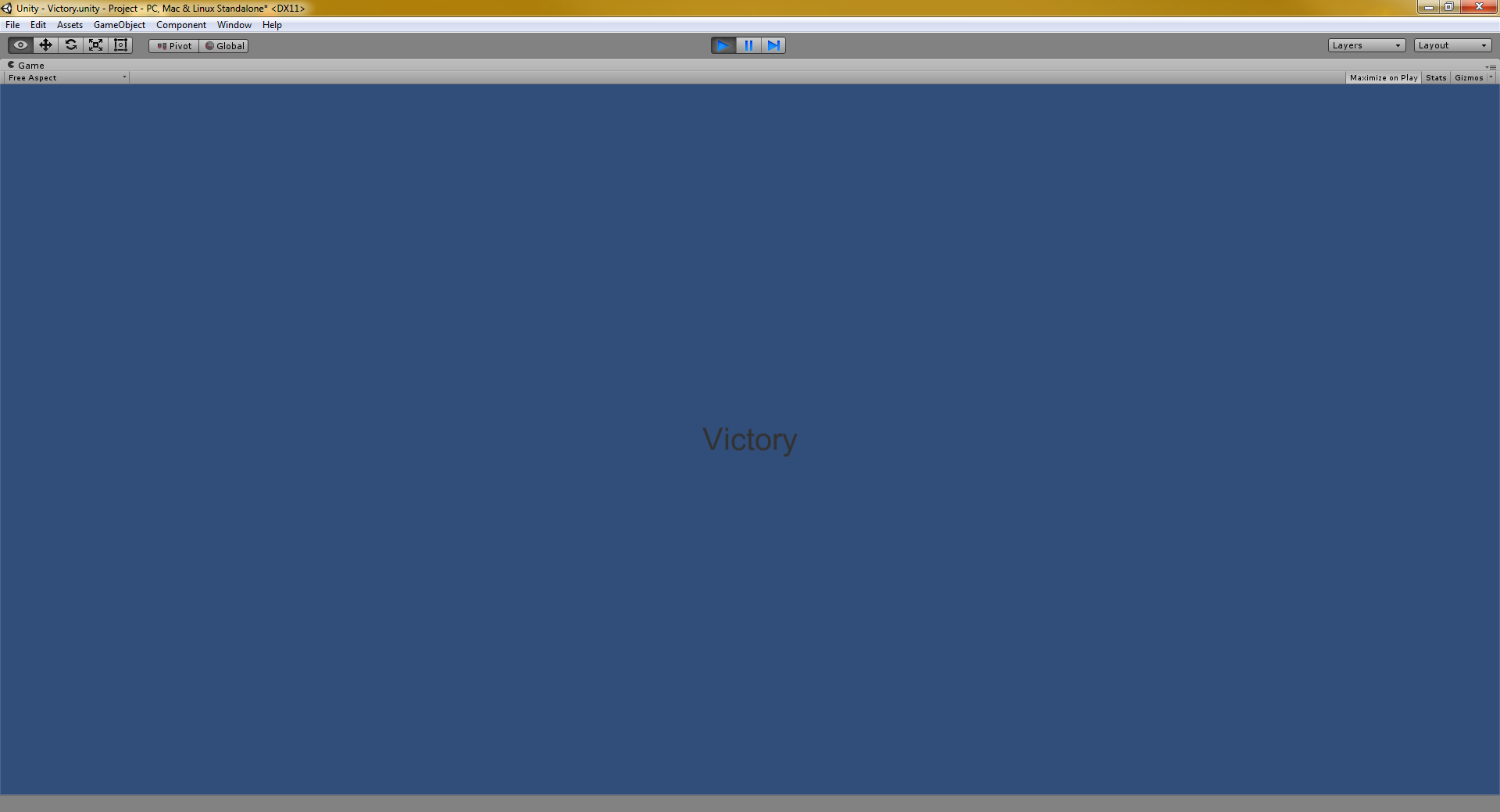 Victory screen