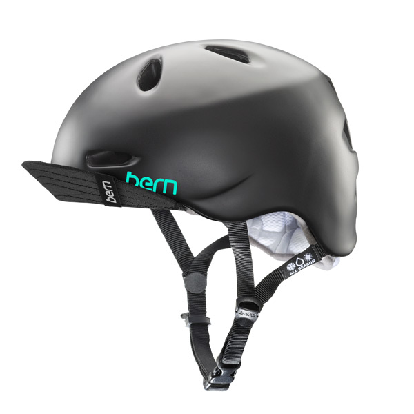 Bern Berkeley Ladies Bike Skate Cycle Helmet Flip Visor XS-SM-L Satin White 