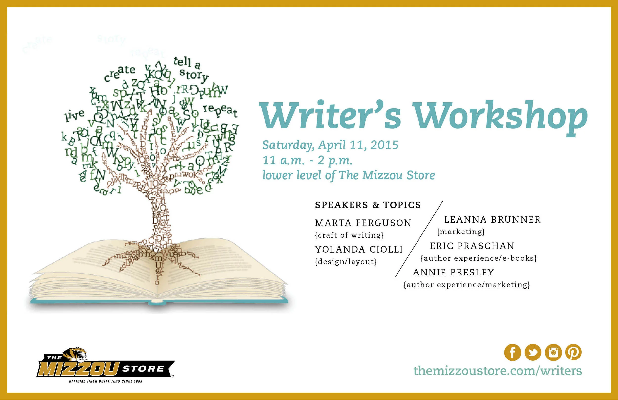 For more information, visit: http://www.themizzoustore.com/t-writers-workshop.aspx