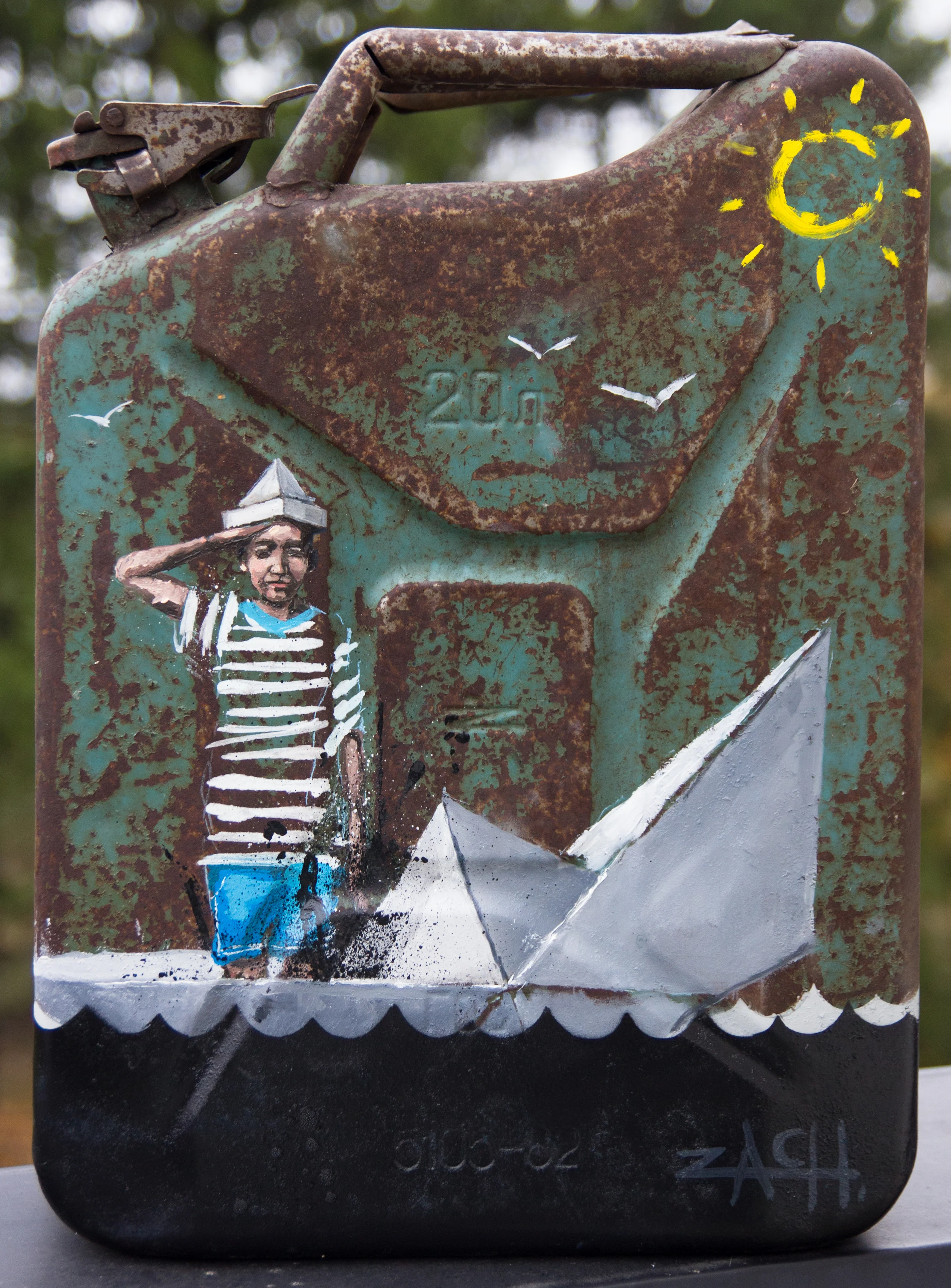 The Spill, Spray Paint Acrylic and Oil on Found Object 55cm x 40cm x 12cm 4500EURO.jpg