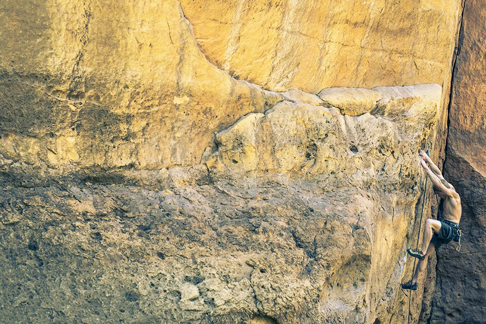 John rock climbing in Diablo