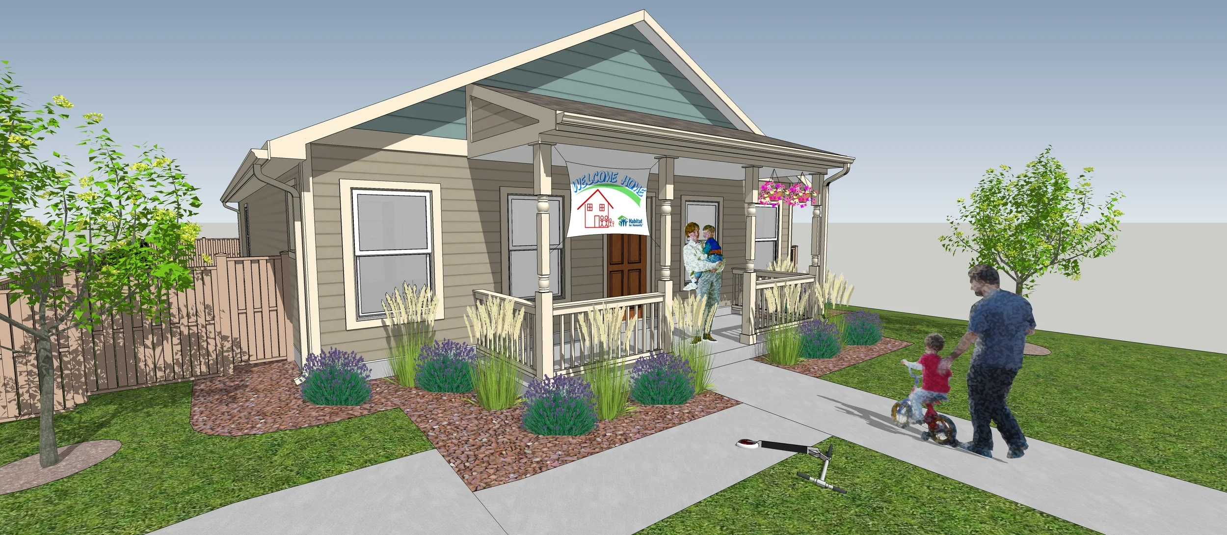 These ranch style homes have are being built in the town of Dacono. Habitat is using a similar design in the town of Lyons.