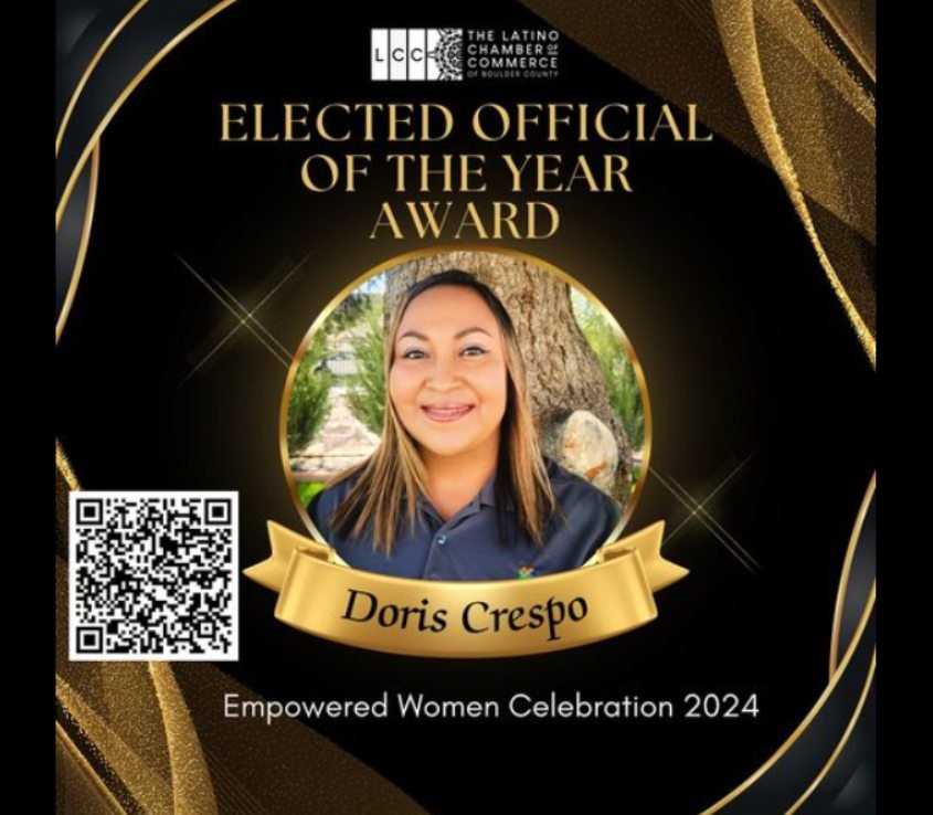 Congratulations to our very own Doris Crespo! Recently, Doris was 1 of 13 women recognized for her positive impact on the community and as an inspiration for future generations. She received The Elected Official of the Year Award by the Latino Chambe