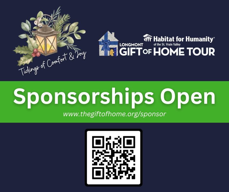 Unlock the Power of Giving! St. Vrain Habitat is looking for sponsors for the 2024 @longmontght. Sponsor as a business, organization, church or faith group, foundation, individual, or family. Learn more www.thegiftofhome.org/sponsor