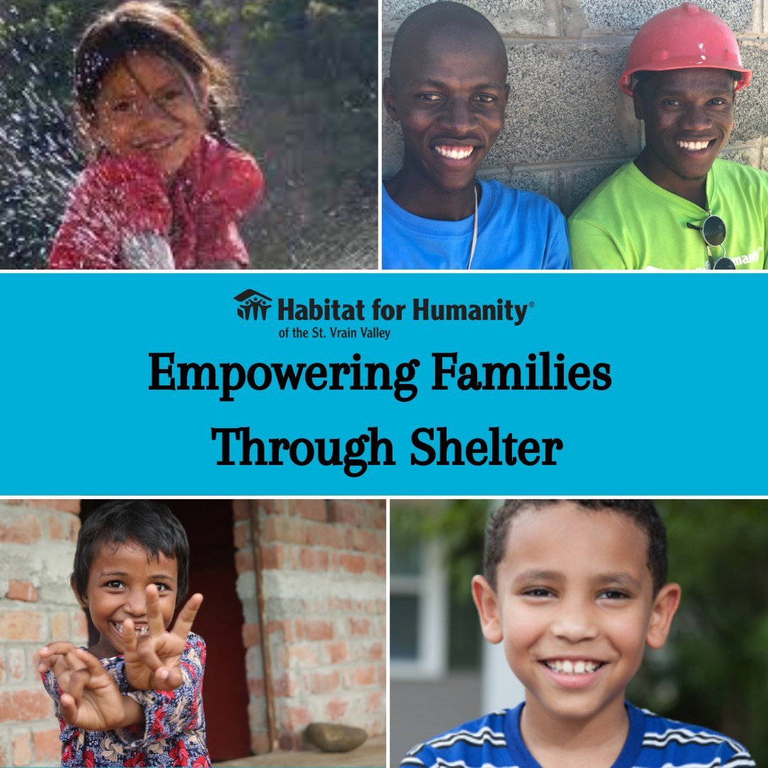 Today is International Family Day! It's a perfect time to celebrate the importance of family and community. At St. Vrain Habitat, we work to build safe, affordable houses in partnership with families in our community and around the world. Together we