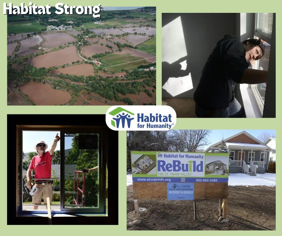 After the 2013 flood, Habitat St Vrain completed 22 majors home repairs -- 66 total repairs in our community. Because home is where recovery starts. 🏠🌄
#FloodRecovery #HabitatStrong