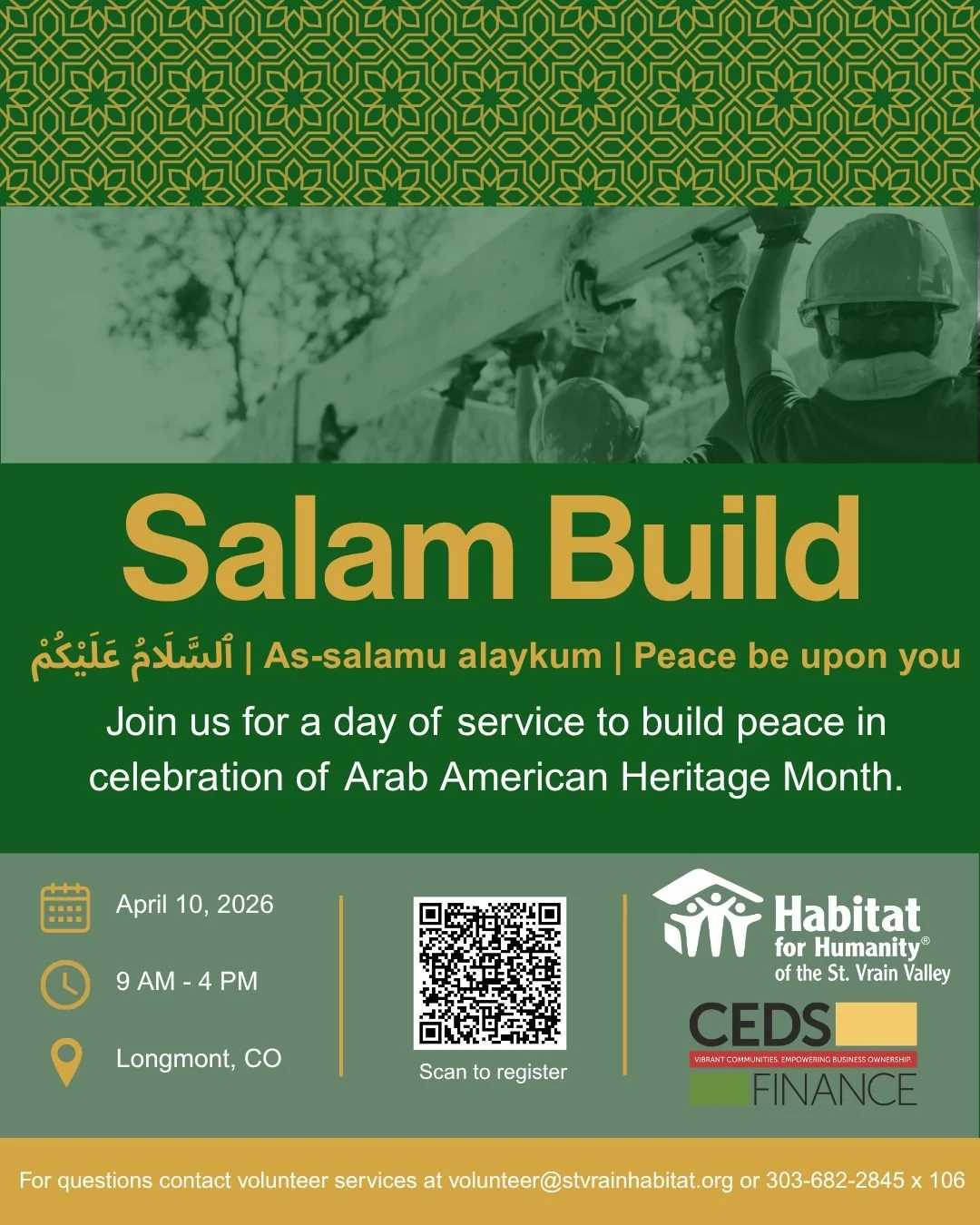 Join us for two upcoming Beloved Community events. 🤝

Start with our Beloved Community Discussion as we explore what it means to build a more inclusive and connected community together.

Then, take action at our Salam Build in honor of Arab American