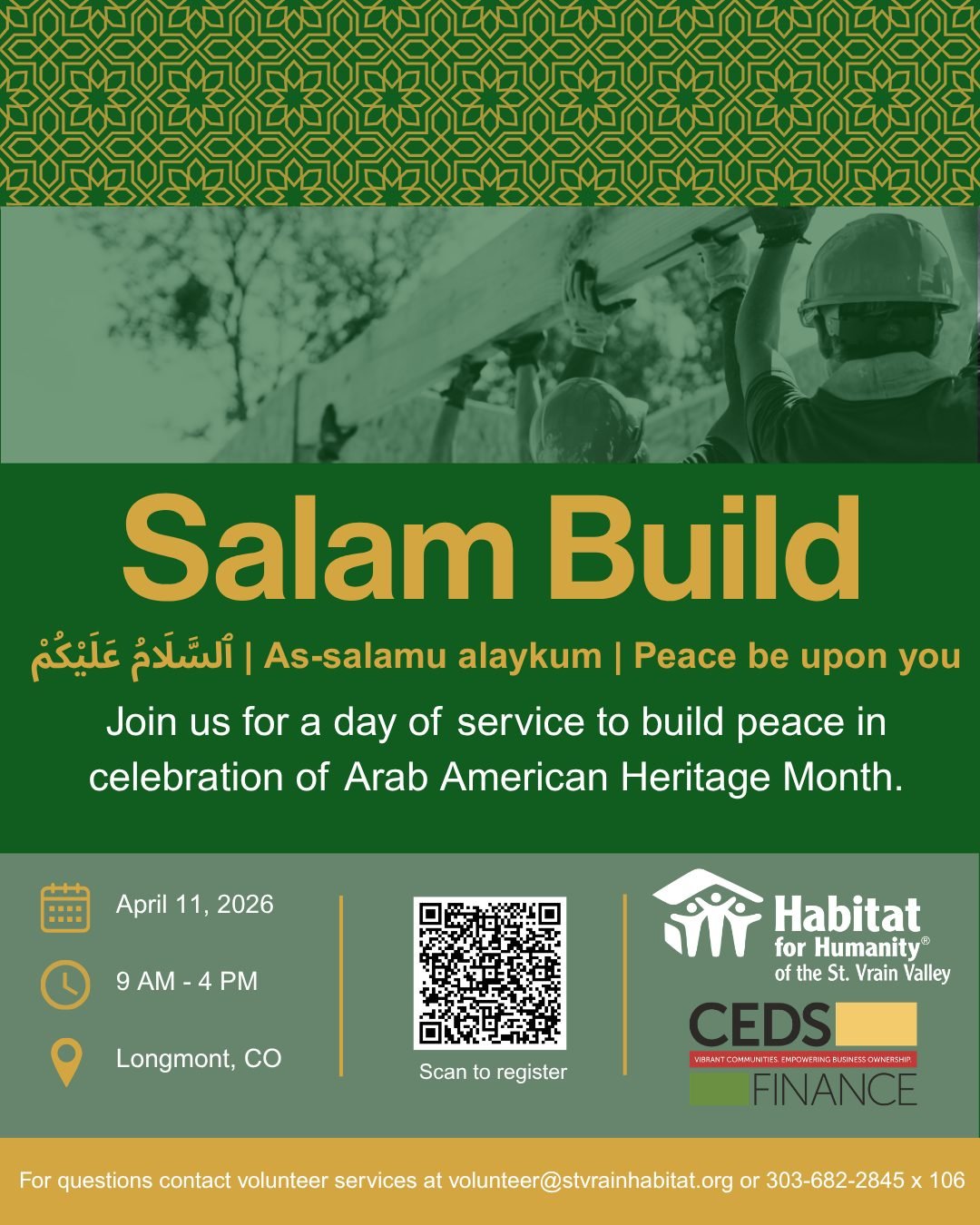 Join us for two upcoming Beloved Community events. 🤝

Start with our Beloved Community Discussion as we explore what it means to build a more inclusive and connected community together.

Then, take action at our Salam Build in honor of Arab American