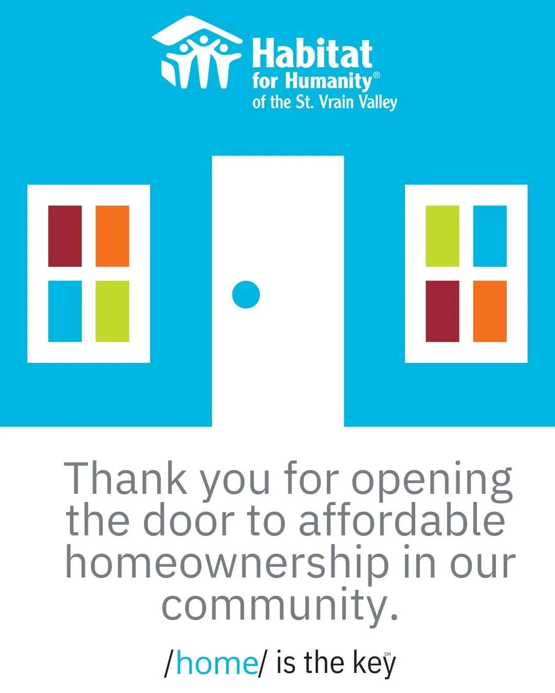 Because of you, more doors are opening 🏠💙

We&rsquo;re proud to join @habitatforhumanity  for #HomeIsTheKey month &mdash; and grateful for the community that makes this work possible.

Every volunteer hour, donation, and ReStore purchase helps open
