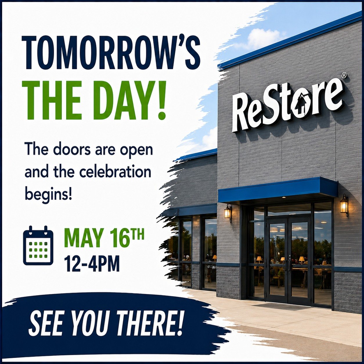 🏠 TOMORROW&rsquo;S THE DAY!  Festivities take place 12-4, shopping hours 10-6.
👉 See you there!
#HabitatReStore #SeeYouThere