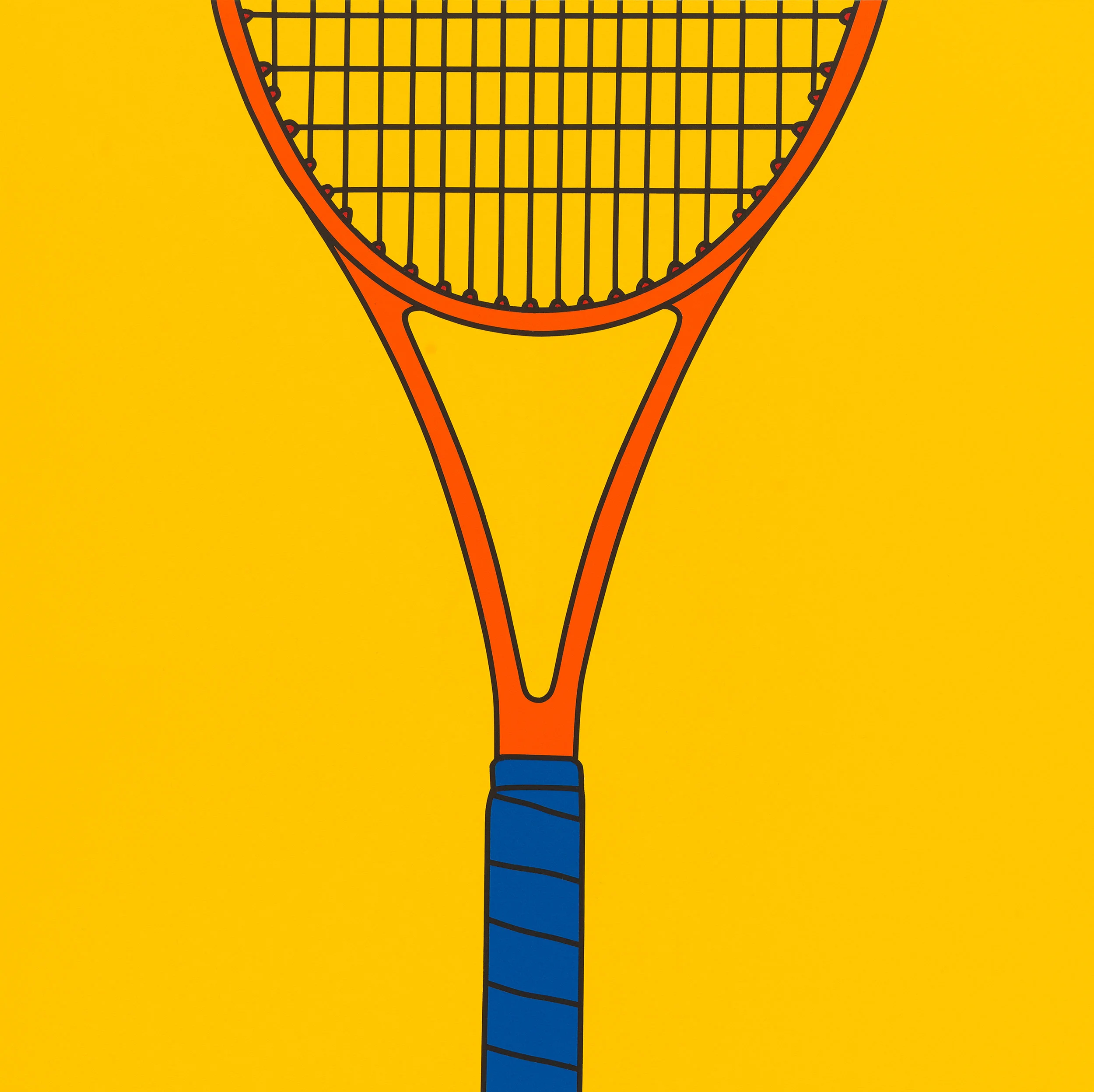 Untitled (tennis racquet fragment yellow), 2017