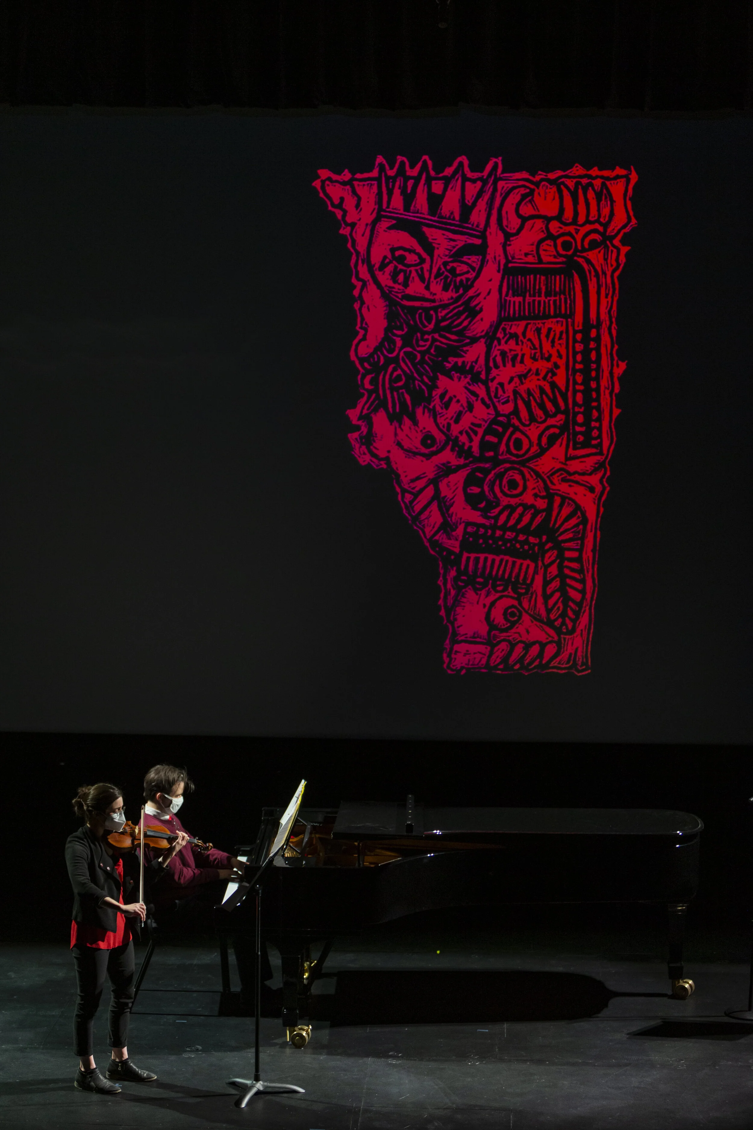 Sonatina, Relief Print Projected, March 2021