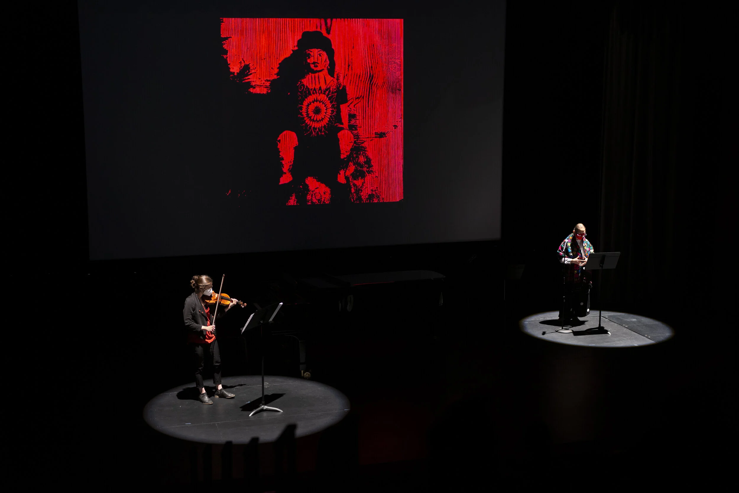 Lupita, Relief Print Projected, March 2021
