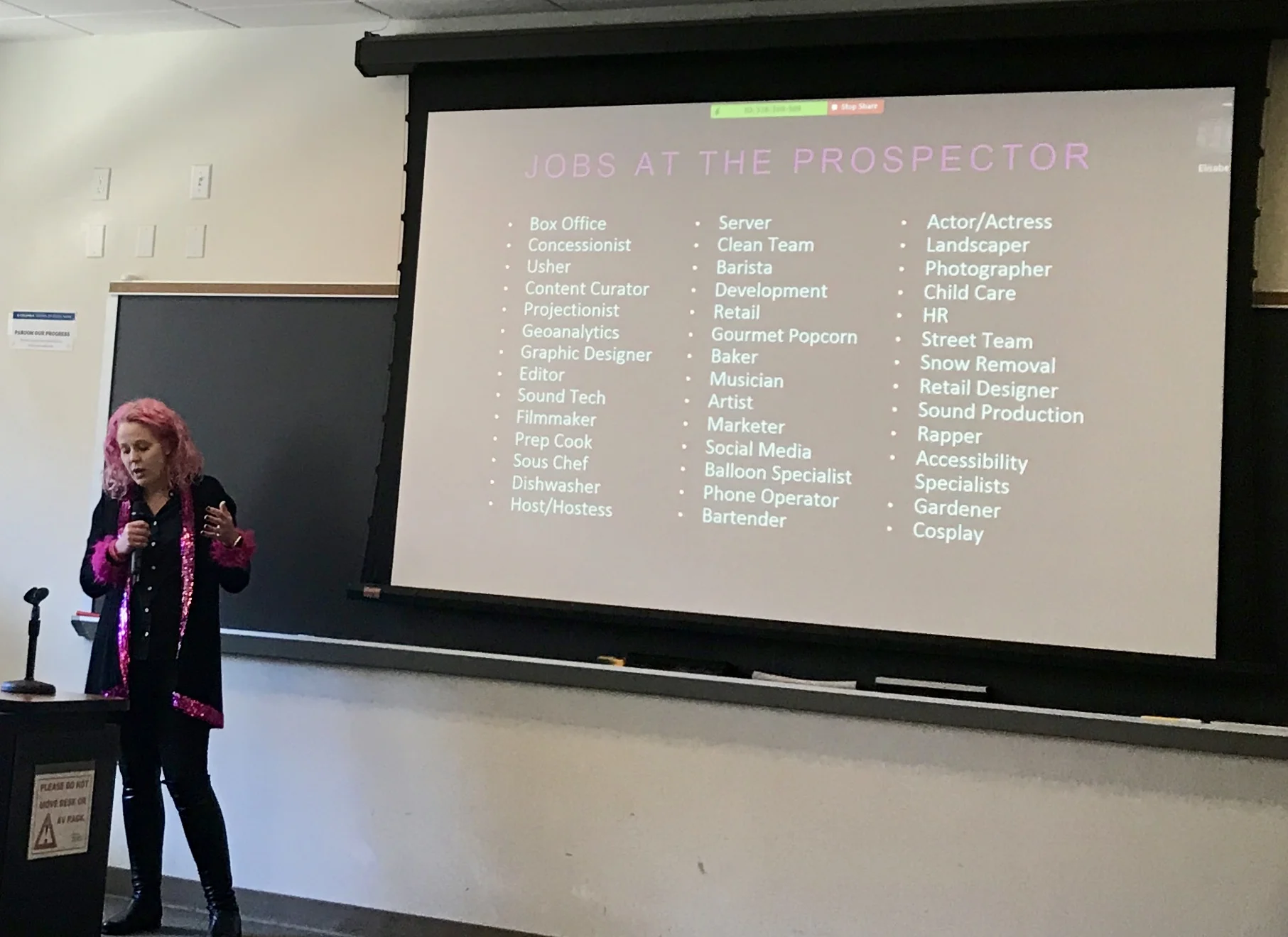 Valerie Jensen explains how the many abilities of Prospects (employees at the Prospector Theater) lead to incredible job opportunities. 