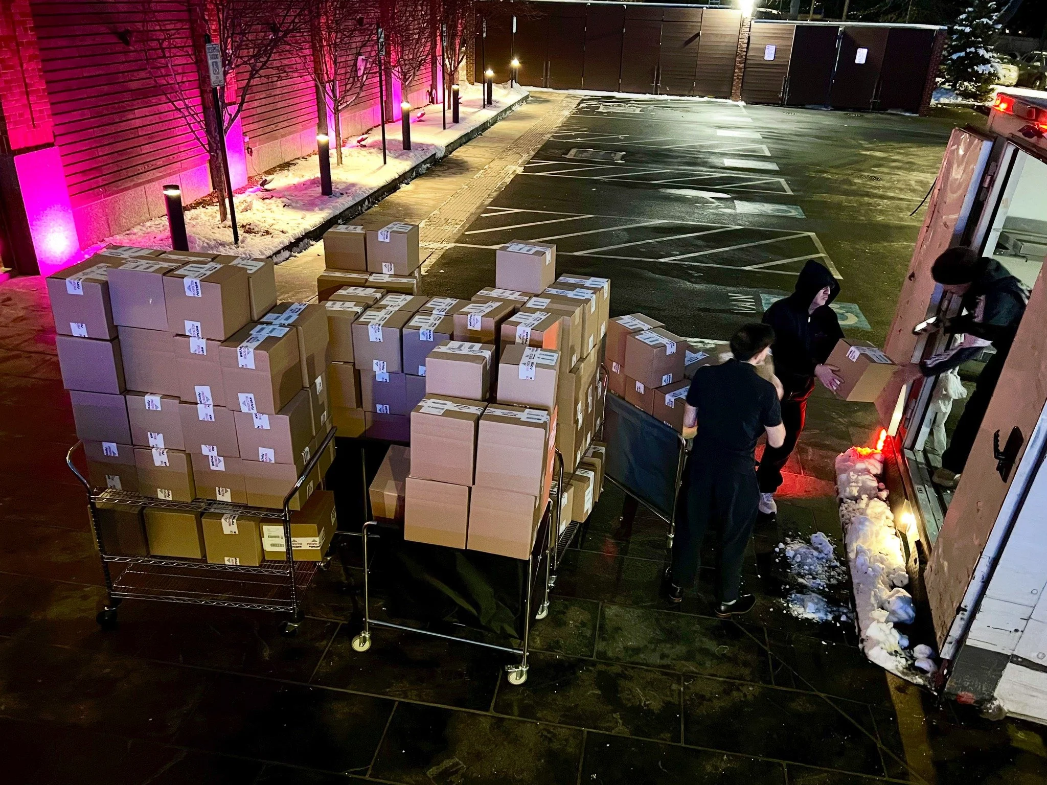 Popped, packaged, and posted! Prospector Popcorn is the perfect holiday sparkle snack! Buy yours at www.prospectorpopcorn.org ✨💖🍿📦
.
.
.
.
Photo Caption: Two Prospects load a HUGE pile of Prospector Popcorn boxes into the back of a USPS truck. #Po