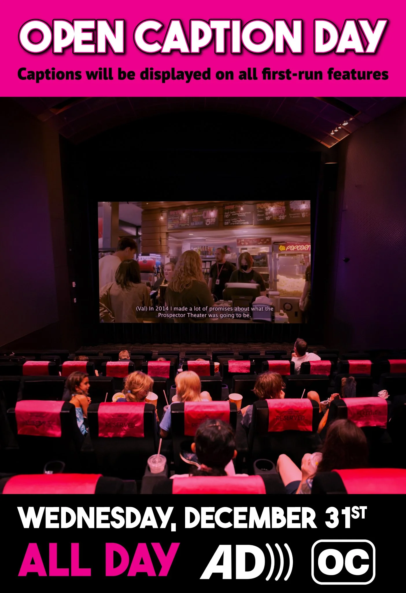 Open Caption Day - December 31st