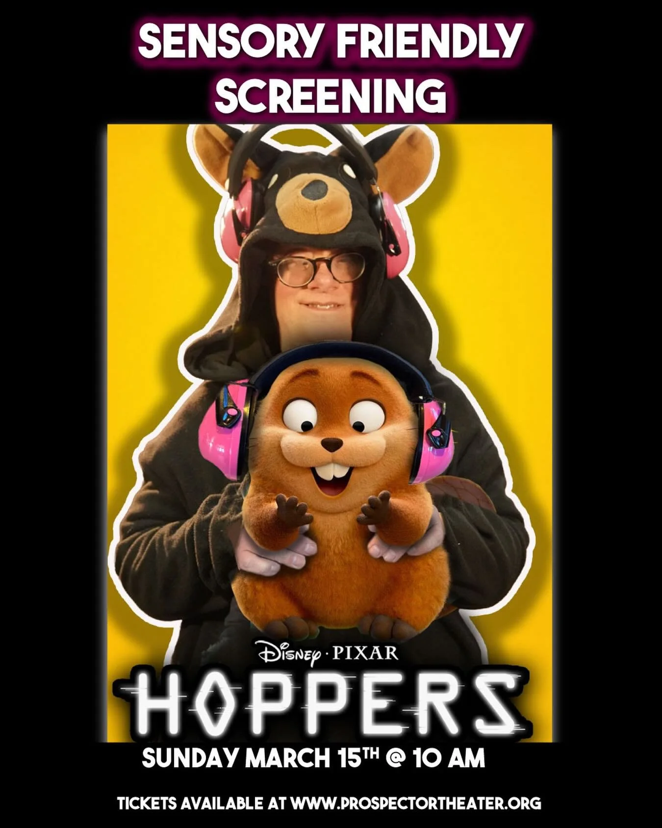 Join us for a Sensory Friendly Screening of &ldquo;Hoppers&rdquo; on Sunday, March 15th at 10:00 am. ✨

Get your tickets with the link in our bio! 
.
.
.
.
.
Graphic Description: 
The text on this graphic reads: &ldquo;Sensory Friendly Screening, Hop