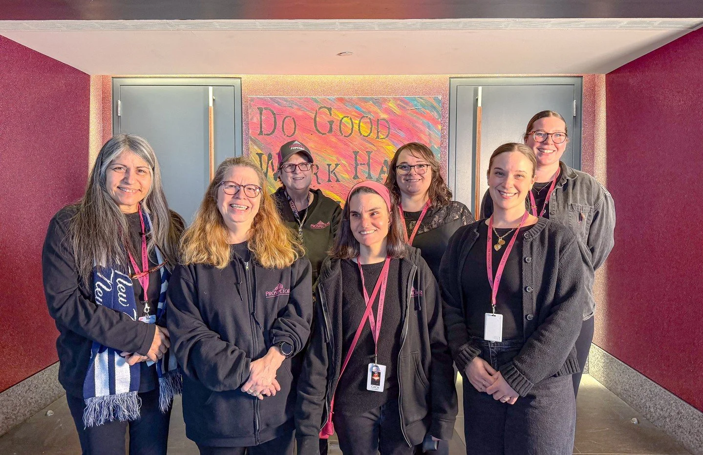 Happy International Women's Day! Sparkle on! ✨️⁠
.⁠
.⁠
.⁠
.⁠
.⁠
Photo Caption: From left to right, Charisse, Cindy, Dianne, Cece, Christi, Shannon, and Cate smile and pose in the lobby of The Prospector to celebrate International Women's Day. ⁠
⁠
#In