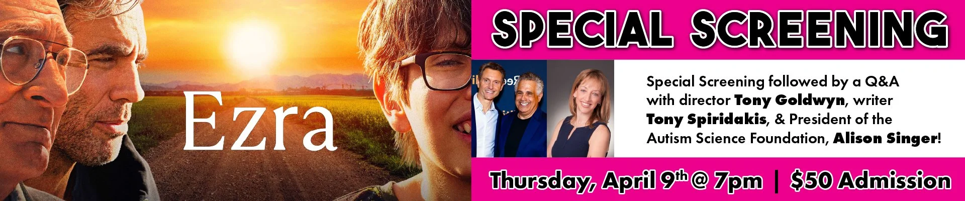   Ezra with a Q&amp;A    Buy Tickets Here  