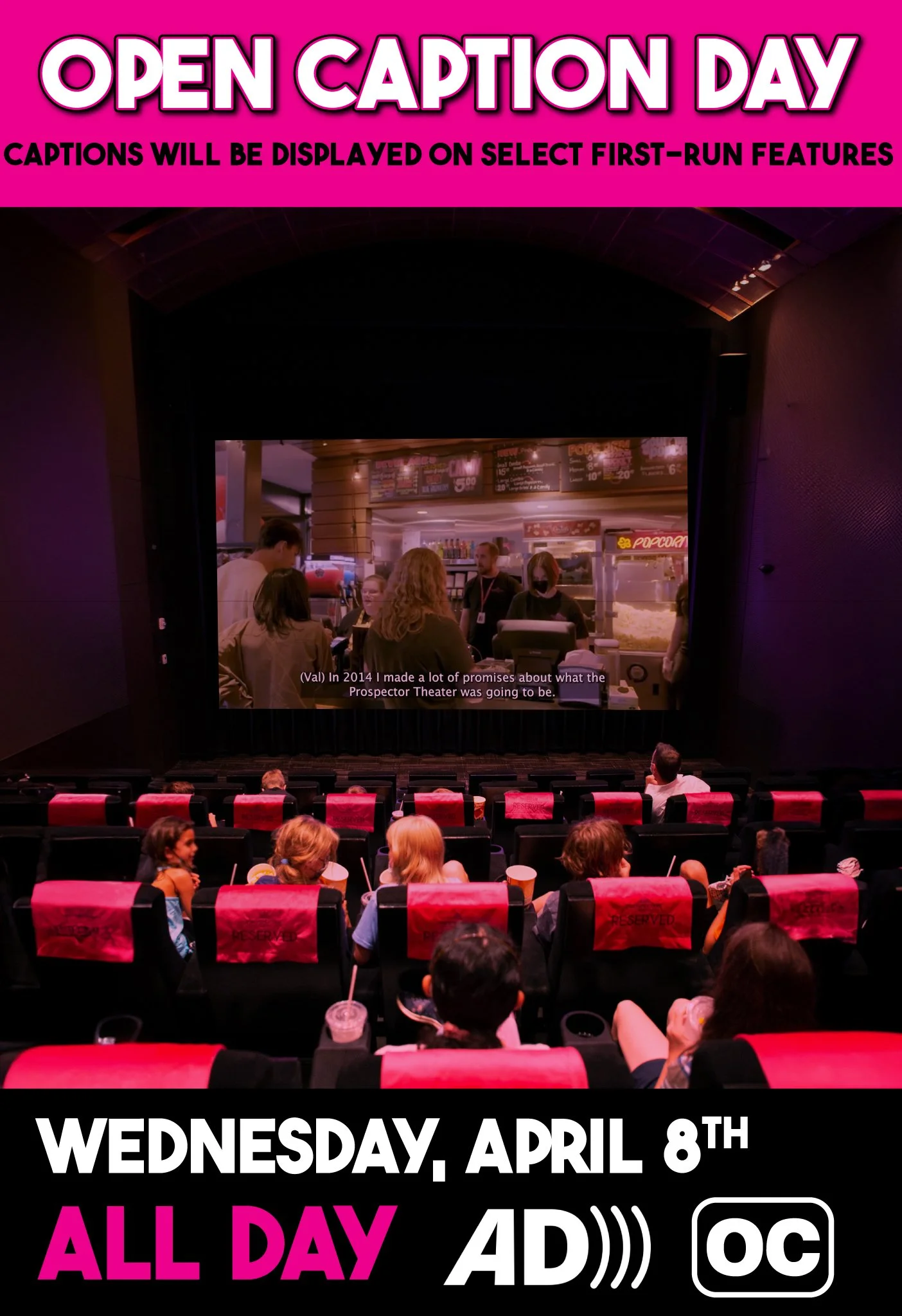 Open Caption Day - April 8th