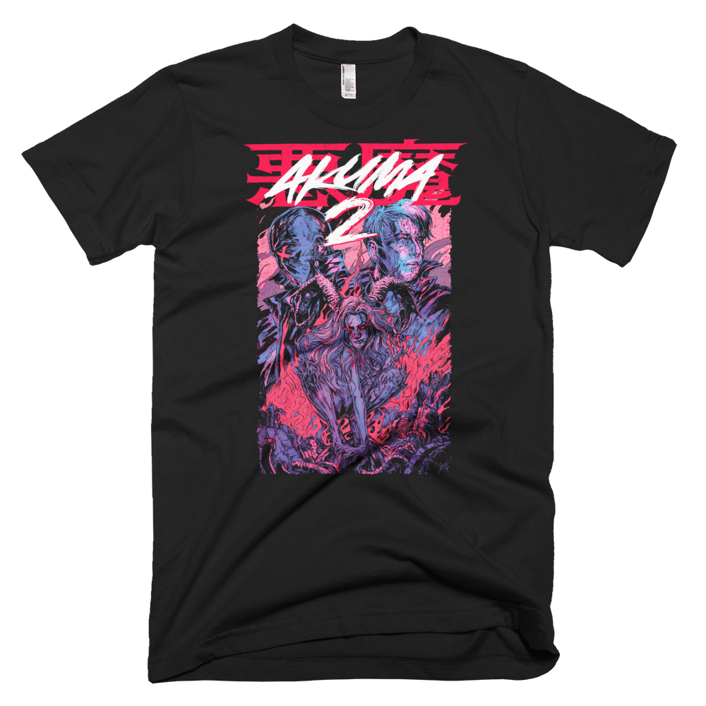 Akuma Ii Limited Edition Graphic Tee Akade Wear Retrowave Clothing 80 S Themed Streetwear