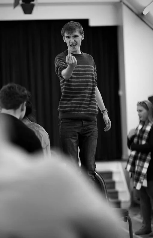 Freddie with attitude & altitude! - in rehearsal (Photo courtesy of Front of House Photography )