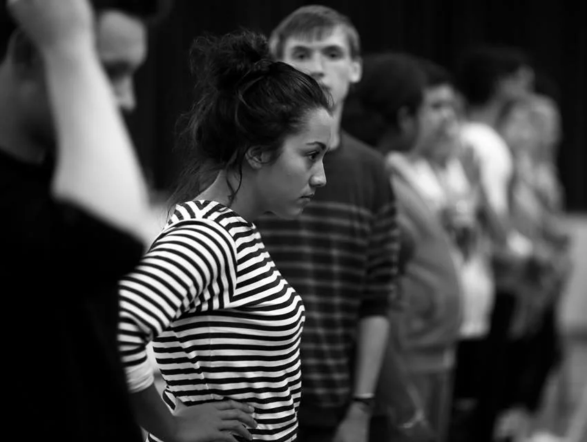 Grace in rehearsal with Freddie Cox and the company (Photo courtesy of Front of House Photography )