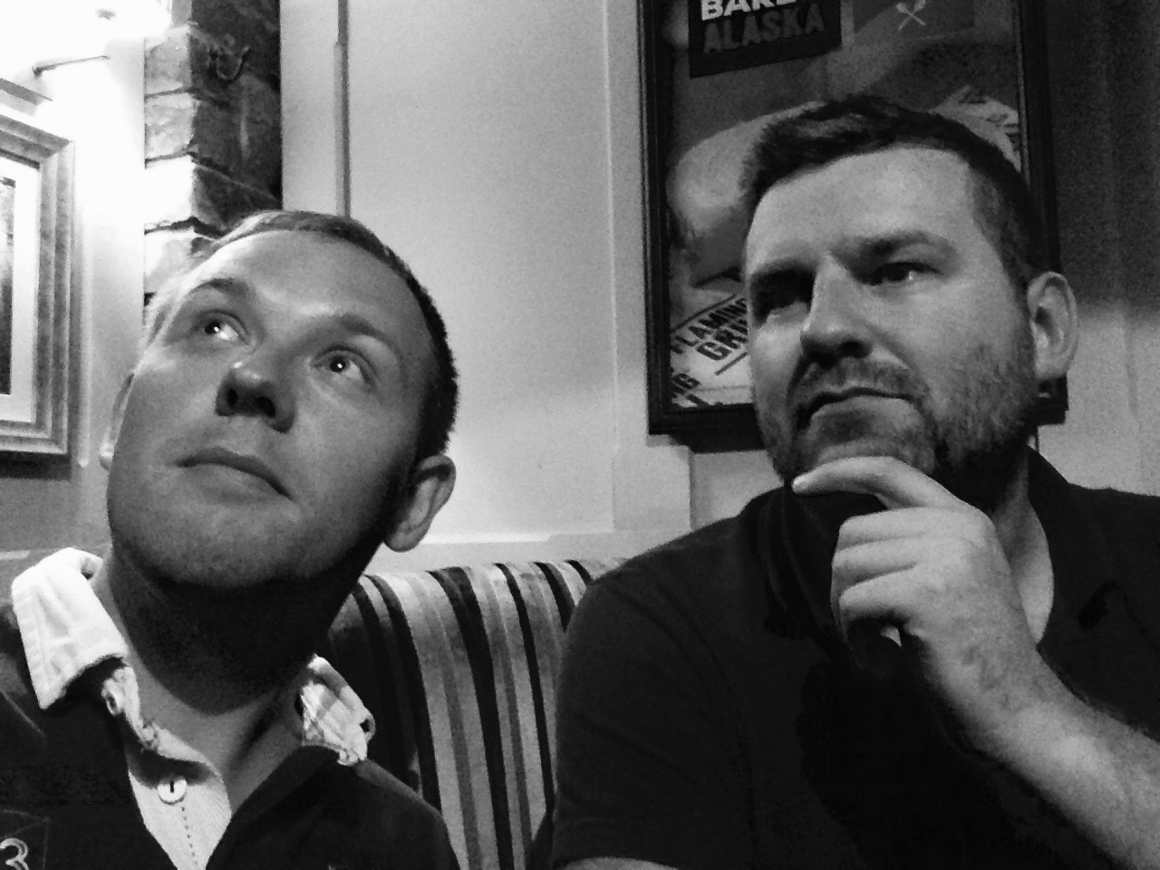 The Batman and Robin of lighting: John Tonks & Gary Oliver (waiting for something to fall from the gantry) 