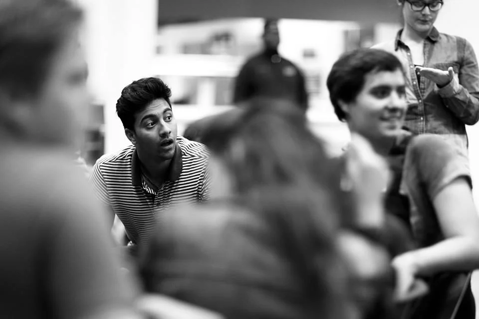 San in rehearsal with Craig Marshall & Sarah Wilson (Photo courtesy of Front of House Photography )
