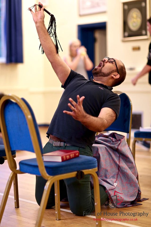 Akhil as Judge Turpin in rehearsal (Photo courtesy of FRONT OF HOUSE PHOTOGRAPHY )