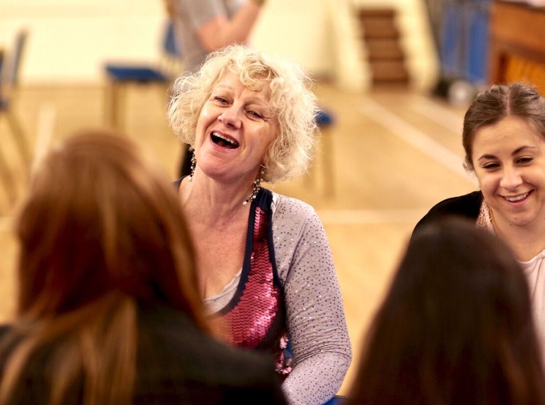 Christine in rehearsal with Ann Tippelt (Photo courtesy of FRONT OF HOUSE PHOTOGRAPHY )
