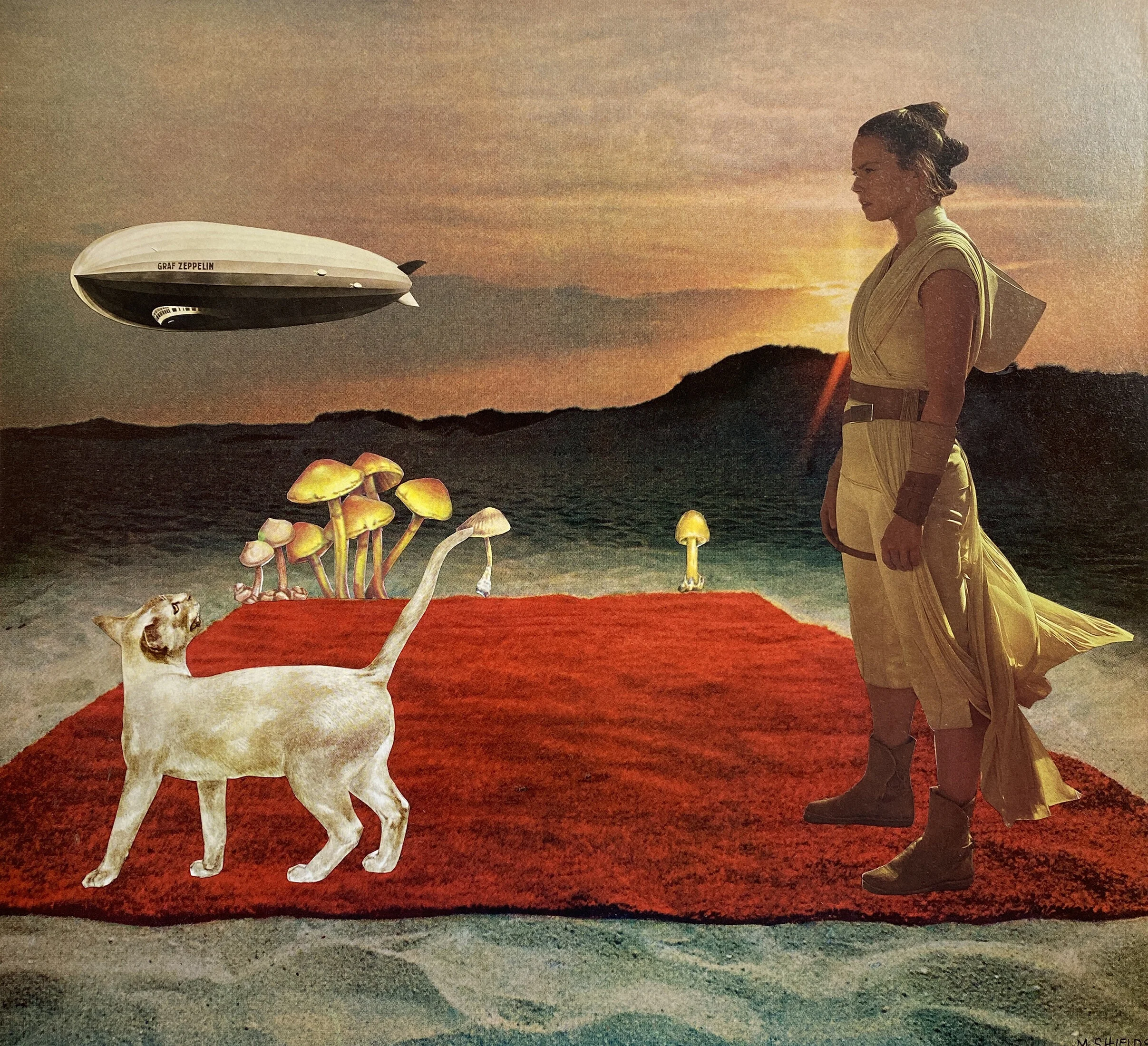  Collage on paper, 9 3/8” x 10 1/4”, 2021. Sold. 