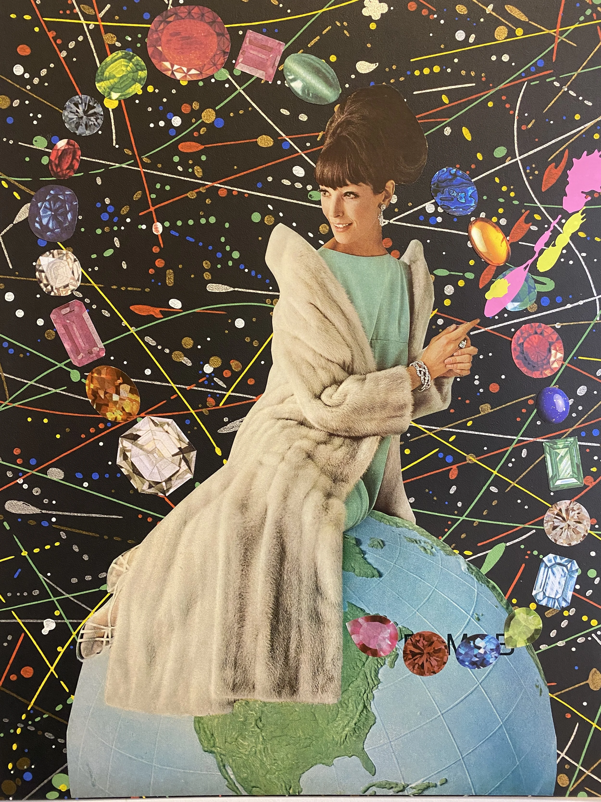  Collage on paper, 14" x 11", 2024. Sold. 
