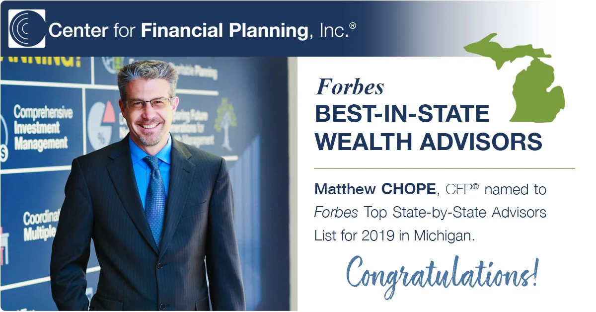 Matthew Chope, CFP® Named to Forbes 2019 Best-in-State List